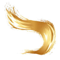 ai genererad lyxig guld folie ram med borsta stroke elegant design på transparent bakgrund png