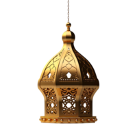 AI generated Traditional Islamic Lamp on Transparent Background png