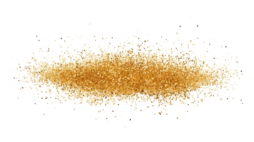 AI generated Gold Sparkle And Glitter Dust Effect isolated on transparent background. png