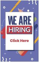 We are hiring poster. Flat illustration of we are hiring poster for web design, Conceptual illustration showing We Hiring. Concept meaning recentl vector