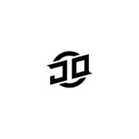 JO Premium esport logo design Initials vector