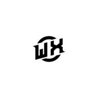 WX Premium esport logo design Initials vector