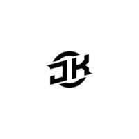 jk prima deporte logo diseño iniciales vector