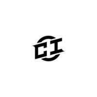 CI Premium esport logo design Initials vector