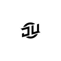 JU Premium esport logo design Initials vector