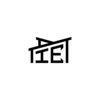 IE Initial Letter in Real Estate Logo concept vector