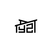 YZ Initial Letter in Real Estate Logo concept vector