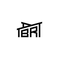 BR Initial Letter in Real Estate Logo concept vector