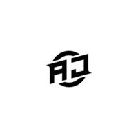 AJ Premium esport logo design Initials vector