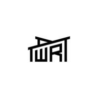 WR Initial Letter in Real Estate Logo concept vector