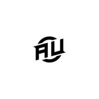 AU Premium esport logo design Initials vector