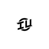 IU Premium esport logo design Initials vector