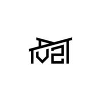 VZ Initial Letter in Real Estate Logo concept vector