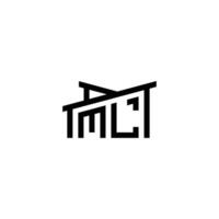 ML Initial Letter in Real Estate Logo concept vector