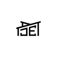 JE Initial Letter in Real Estate Logo concept vector