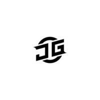 JG Premium esport logo design Initials vector