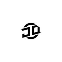 JD Premium esport logo design Initials vector