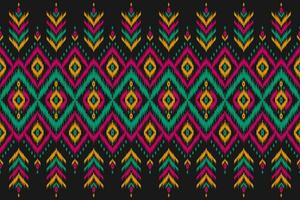 Beautiful ethnic tribal pattern art. Ethnic ikat seamless pattern. American and Mexican style. vector