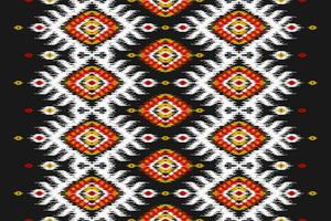 Carpet ethnic ikat pattern art. Geometric ethnic ikat seamless pattern in tribal. Mexican style. vector