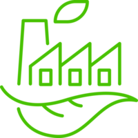 grön industri linje ikon symbol illustration png