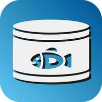 Tuna Can Vector Glyph Gradient Background Icon For Personal And Commercial Use.