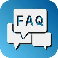 FAQ Vector Glyph Gradient Background Icon For Personal And Commercial Use.