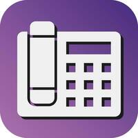 Telephone Vector Glyph Gradient Background Icon For Personal And Commercial Use.