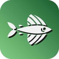 Flying Fish Vector Glyph Gradient Background Icon For Personal And Commercial Use.