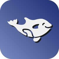 Orca Vector Glyph Gradient Background Icon For Personal And Commercial Use.