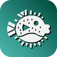 Puffer Fish Vector Glyph Gradient Background Icon For Personal And Commercial Use.