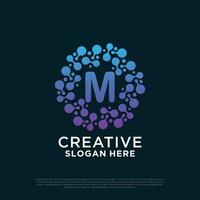 Connection logo design with letter creative concept Premium Vector