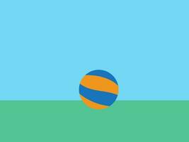 flat design volleyball vector illustration