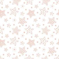 Pastel boho pattern with stars. Boho style nursery background template. Wall paintings in the nursery, children's textiles, printing paper, bedroom. Isolated on a white background. vector