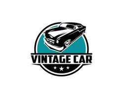 vintage car of 1932. isolated with view from the front. Best for badges, emblems, vintage car industry. available in eps 10 vector