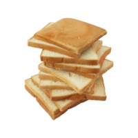 Slices of bread isolated on transparent background png