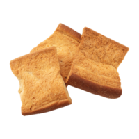 Toast biscuits isolated on transparent background png