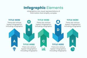 conjunto de vector flecha infografía diseño plantillas para presentaciones