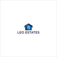 Leo Estates a property management company logo. suitable for company owners who own property vector