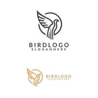 bird logo design template vector