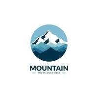 mountain icon logo design vector