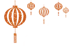 oranje schitteren Chinese lantaarns achtergrond. Aziatisch nieuw jaar lampen. Chinese nieuw jaar. ontwerp voor decoreren, achtergrond, behang, illustratie png