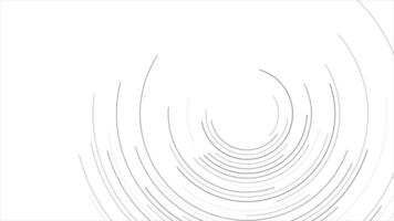 Grey circular lines abstract futuristic video animation