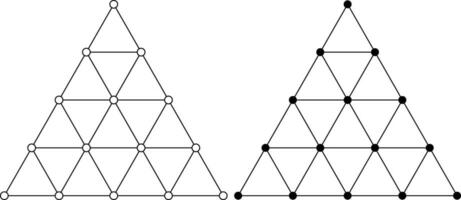 black Pythagorean tetractys of the decad vector