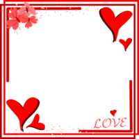 valentine kärlek ram. blomma hjärta bakgrund. blommig ClipArt illustration png