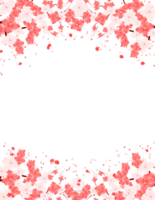 Beautiful Flowers Frame. Sakura Bloom Background. Cherry Blossom Border. Floral Petal Pink Clipart png