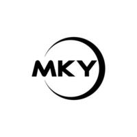 Mky letra logo diseño, inspiración para un único identidad. moderno elegancia y creativo diseño. filigrana tu éxito con el sorprendentes esta logo. vector