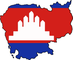 teckning av cambodia flagga Karta. png