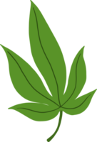 conception plate de dessin à main levée de feuille de cannabis de simplicité. png