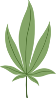 enkelhet cannabisblad frihandsritning platt design. png
