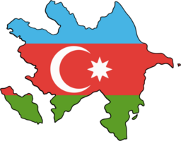 drawing of azerbaijan flag map. png